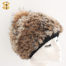 Factory Direct Supply Girls Fashion Rabbit Fur Winter Hat